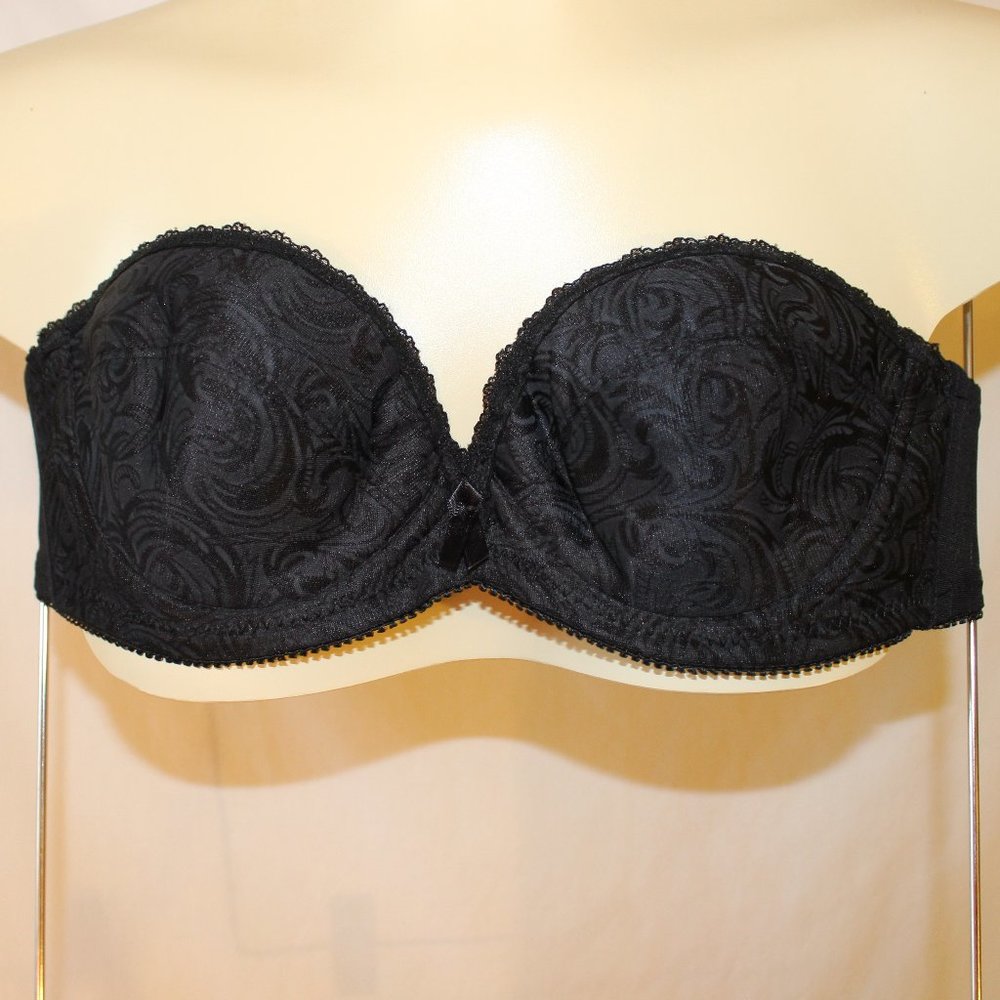 Women's Smoothie Black Strapless Bra 34A